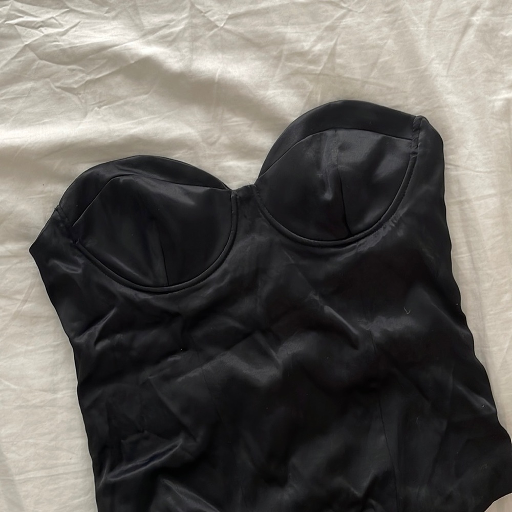 Zara satin effect strapless bustier